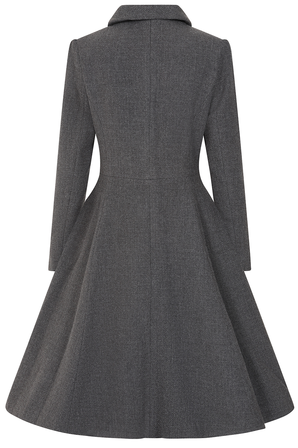 Gracie Grey Swing Coat In Extended Sizing